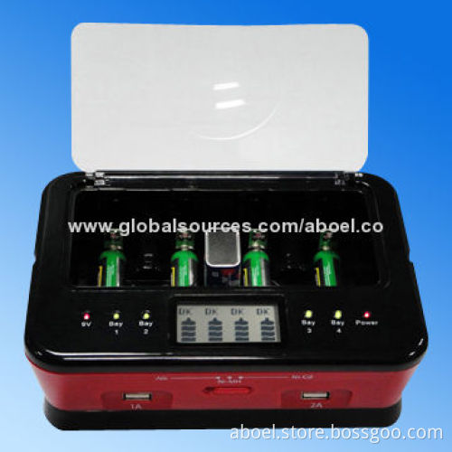USB LCD Display Smart Alkaline Battery Charger
